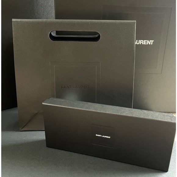 New SAINT LAURENT Dotted Black Scarf in Silk Jacquard🖤 - Picture 13 of 13